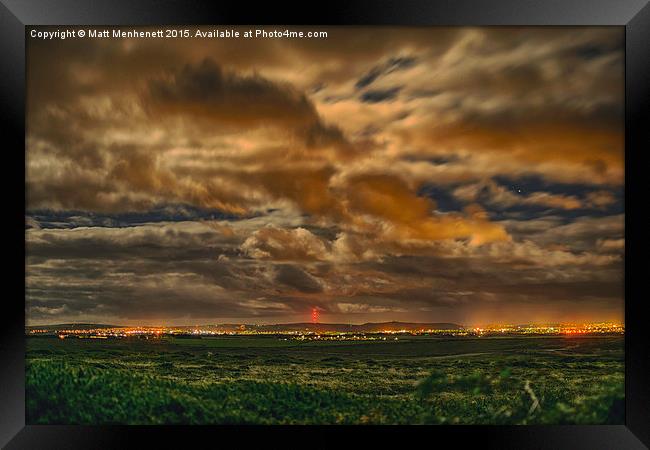  Dancing Clouds Framed Print by MATT MENHENETT