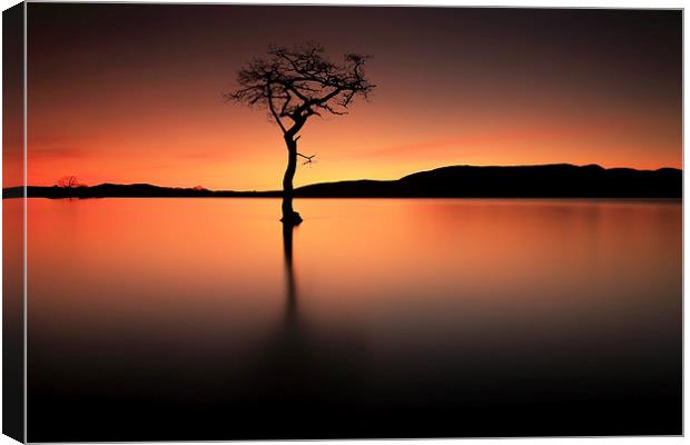  Loch Lomond Afterglow Canvas Print by Grant Glendinning