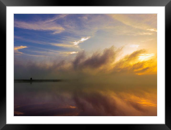 Reservoir Fogs. Framed Mounted Print by chris smith