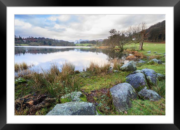 loughrigg tarn. Framed Mounted Print by chris smith