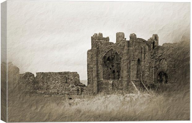  lindisfarne priory. Canvas Print by chris smith