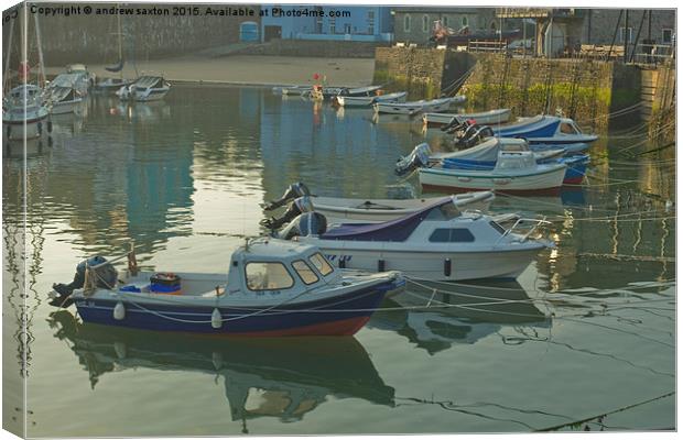  TENBY BOATS Canvas Print by andrew saxton