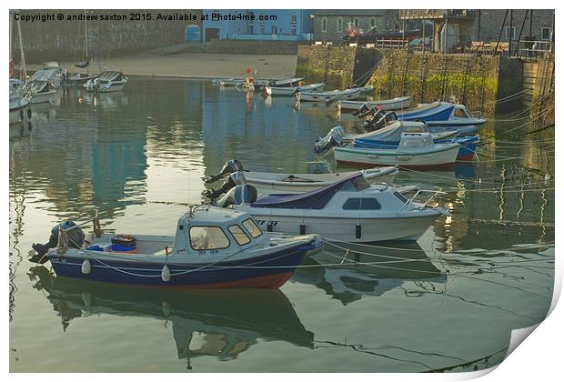  TENBY BOATS Print by andrew saxton