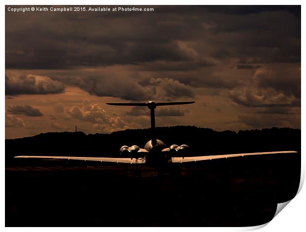  VC-10 ZD241 lining up. Print by Keith Campbell