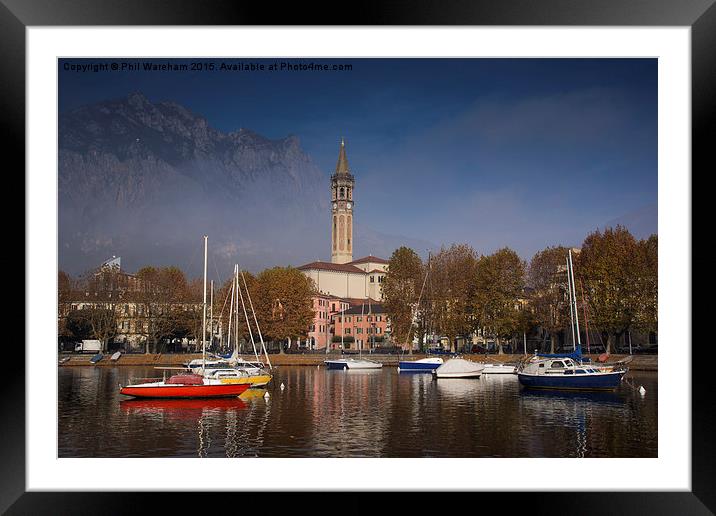  Lecco Lake Como Italy Framed Mounted Print by Phil Wareham