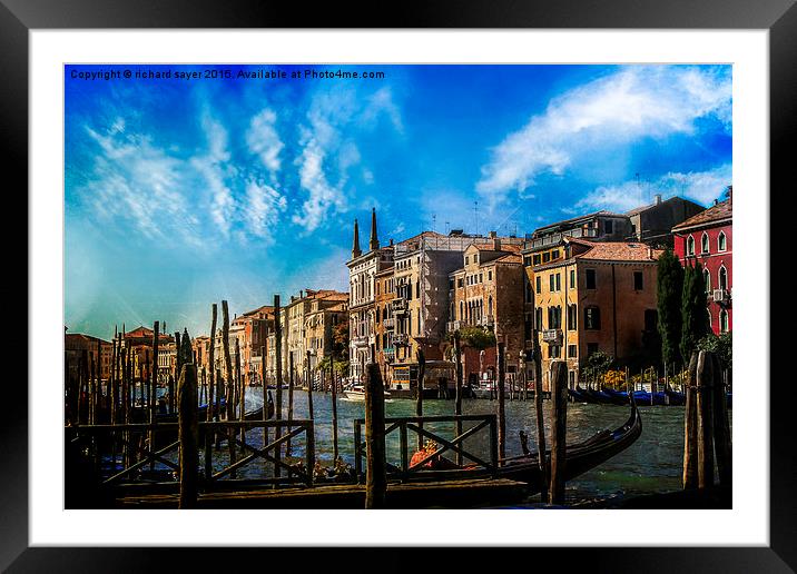  Grand Canal Framed Mounted Print by richard sayer