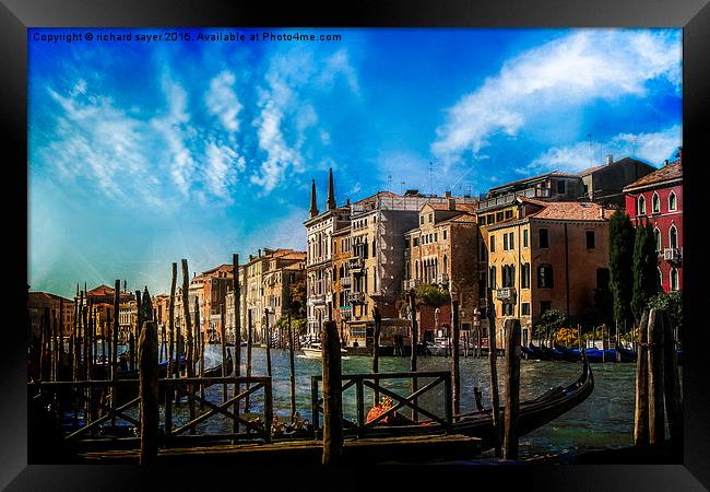  Grand Canal Framed Print by richard sayer