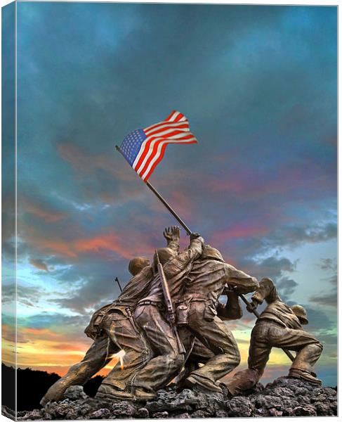  The Battle of Iwo Jima Canvas Print by Mal Bray