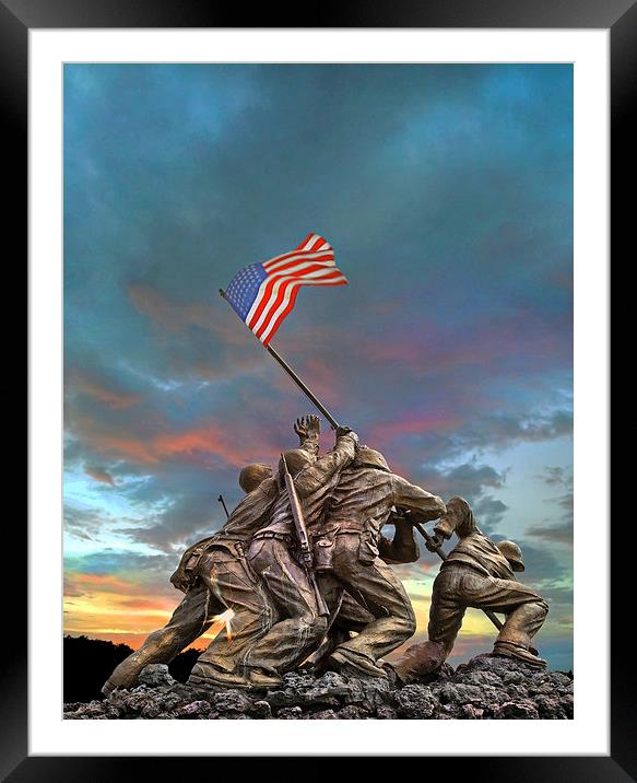 The Battle of Iwo Jima Framed Mounted Print by Mal Bray