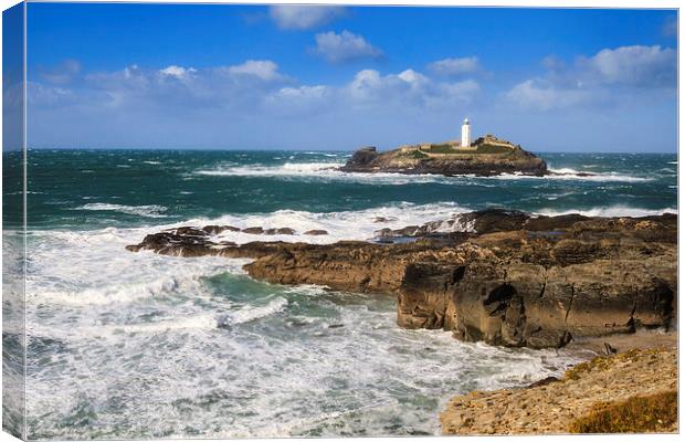 Godrevy Lighthouse   Canvas Print by chris smith