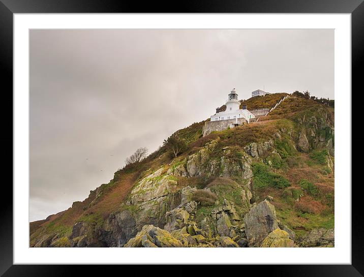 Sark Lighthouse. Framed Mounted Print by chris smith