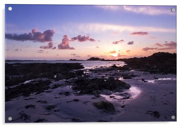 Guernsey sunset  Acrylic by chris smith