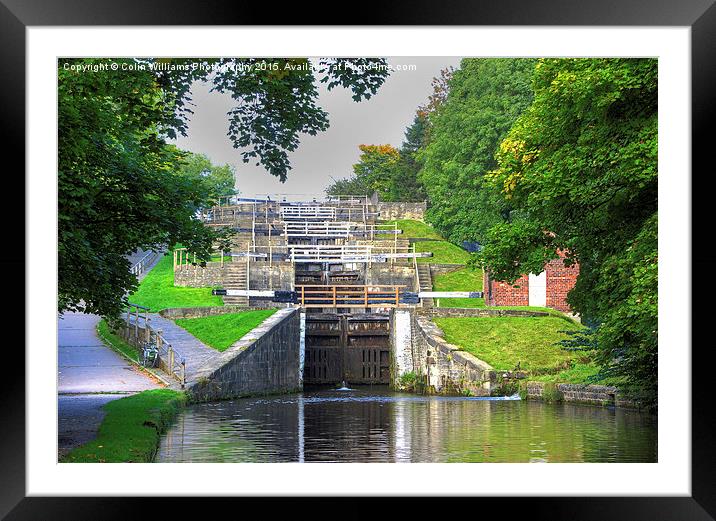  Bingley Five Rise Locks Yorkshire 2 Framed Mounted Print by Colin Williams Photography