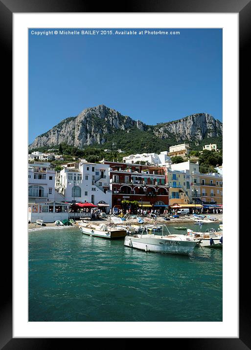  Arriving Capri Framed Mounted Print by Michelle BAILEY