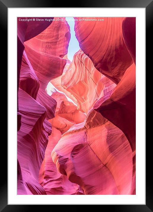  Lower Antelope Canyon HDR Framed Mounted Print by Steve Hughes