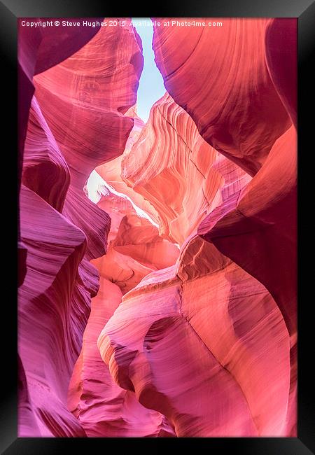  Lower Antelope Canyon HDR Framed Print by Steve Hughes