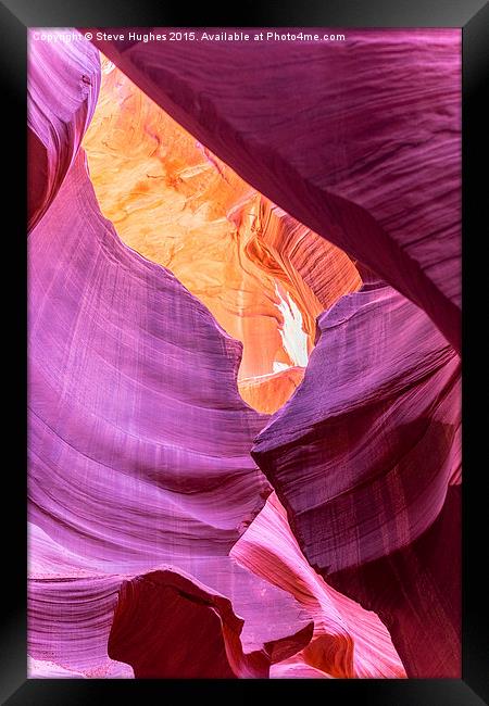  Colourful Antelope Canyon Framed Print by Steve Hughes