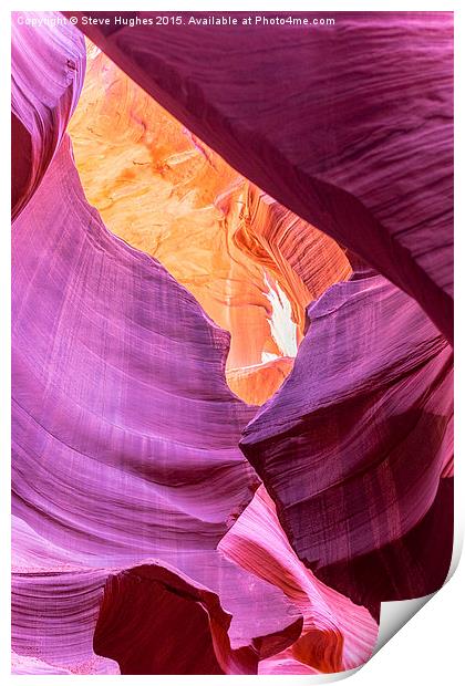  Colourful Antelope Canyon Print by Steve Hughes