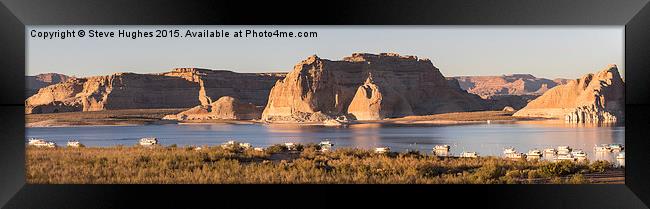  Lake Powell Panoramic Framed Print by Steve Hughes