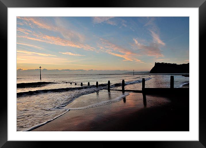  Teignmouth Beach Sunrise Framed Mounted Print by Rosie Spooner
