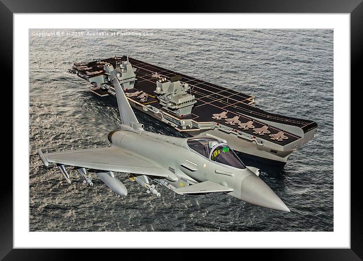  Typhoon and HMS Queen Elizabeth Framed Mounted Print by P H