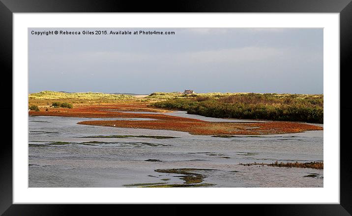  Titchwell Marsh Coastline Framed Mounted Print by Rebecca Giles
