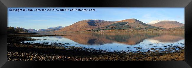 Loch Eil in Lochaber.  Framed Print by John Cameron