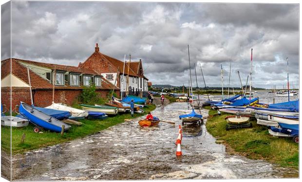  An exceptionally high tide at Burnham Overy Stait Canvas Print by Gary Pearson