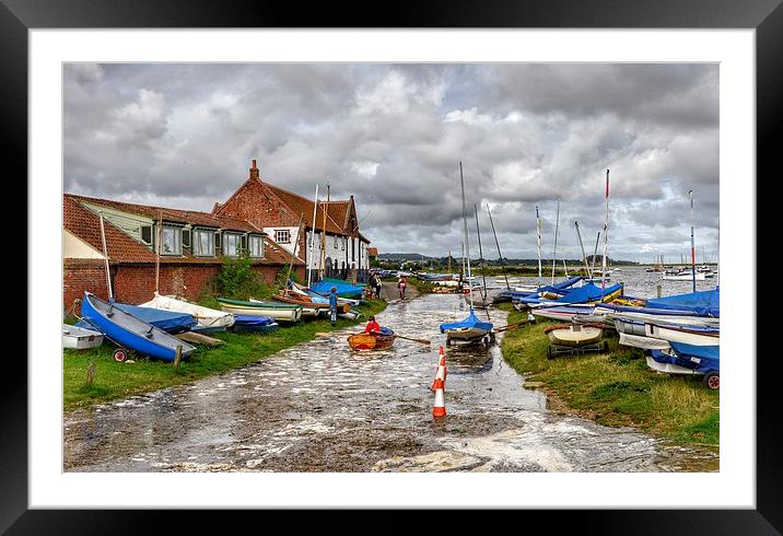  An exceptionally high tide at Burnham Overy Stait Framed Mounted Print by Gary Pearson