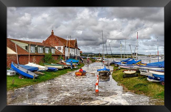  An exceptionally high tide at Burnham Overy Stait Framed Print by Gary Pearson