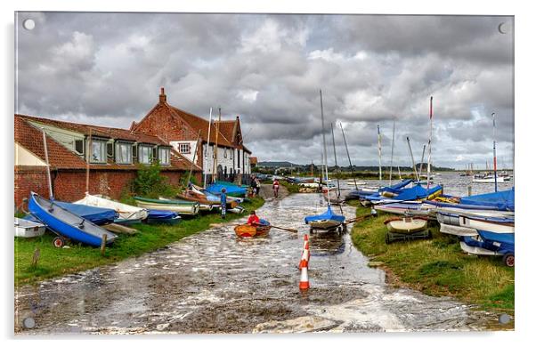  An exceptionally high tide at Burnham Overy Stait Acrylic by Gary Pearson