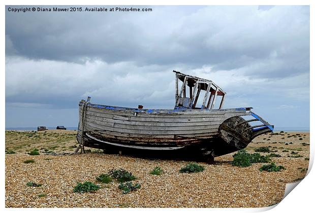  Dungeness Boat Print by Diana Mower
