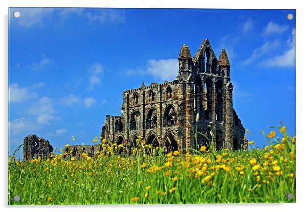  Whitby Abbey Acrylic by David Chennell