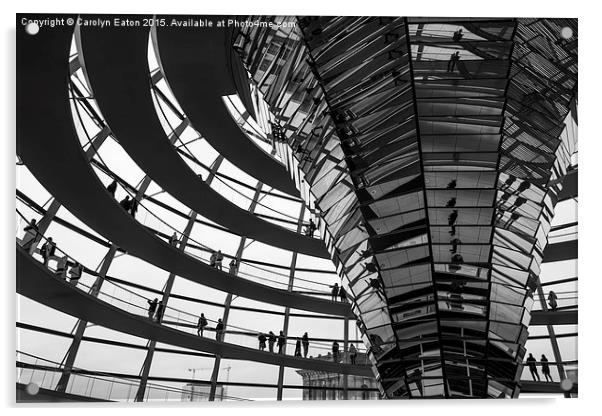  Reichstag Dome, Berlin Acrylic by Carolyn Eaton