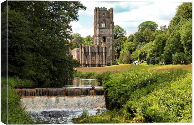 Fountains Abbey. Canvas Print by Irene Burdell