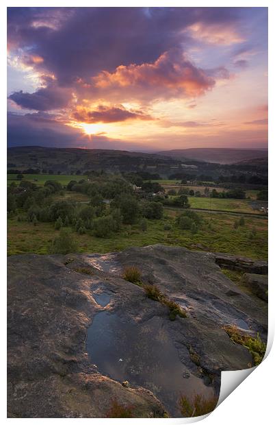 Norland moor sunset    Print by chris smith