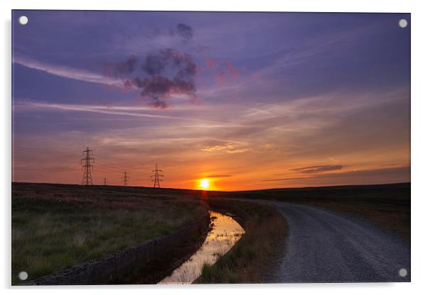 Sunset pylon             Acrylic by chris smith