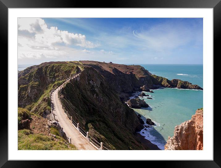 La Coupee on Sark  Framed Mounted Print by chris smith