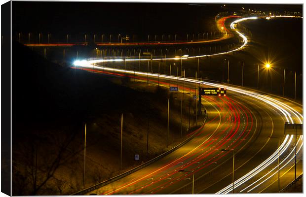 light trails  Canvas Print by chris smith