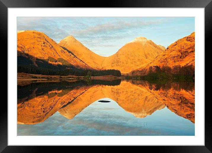 Lochan Urr reflections Framed Mounted Print by Stephen Taylor