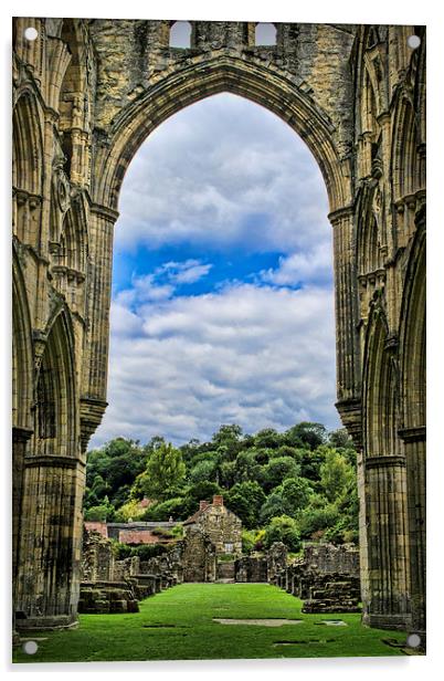  Rievaulx Abbey View Acrylic by Colin Metcalf