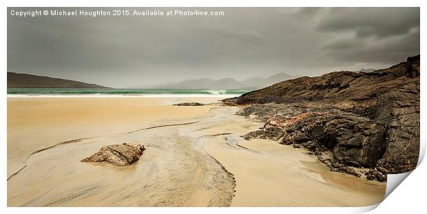 Stormy Harris Hills  Print by Michael Houghton