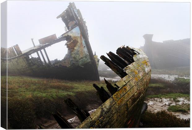  Collision in Mist Canvas Print by David McCulloch
