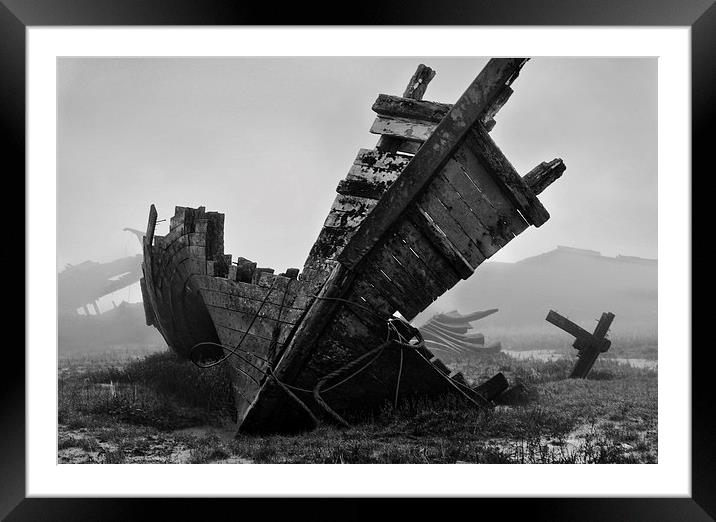  Wrecked Framed Mounted Print by David McCulloch