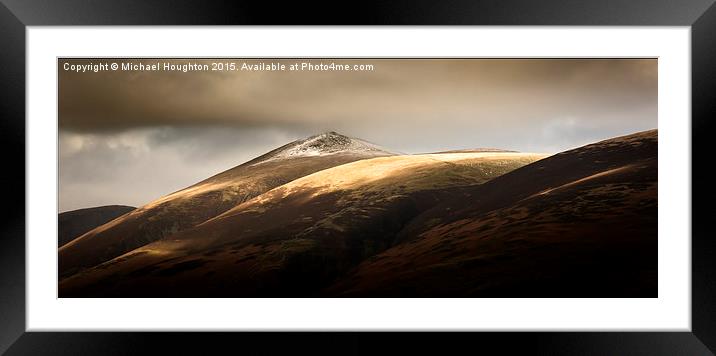 Light on Skiddaw Little Man  Framed Mounted Print by Michael Houghton