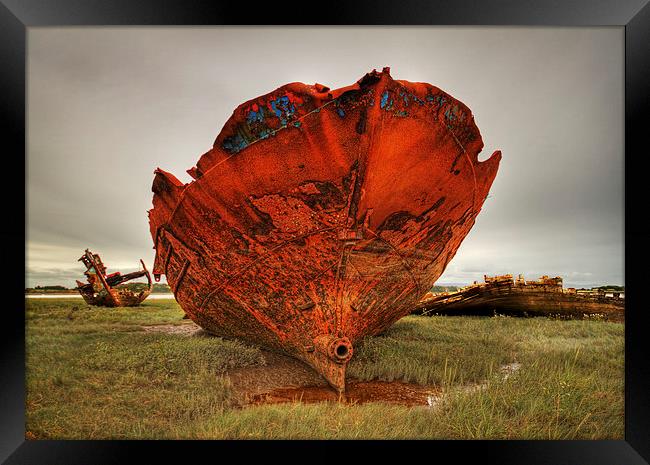  Rusting Wreck Framed Print by David McCulloch