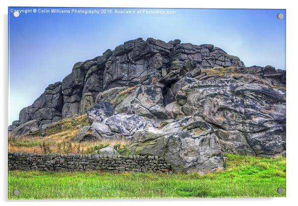 Almscliff Crag Yorkshire 1 Acrylic by Colin Williams Photography