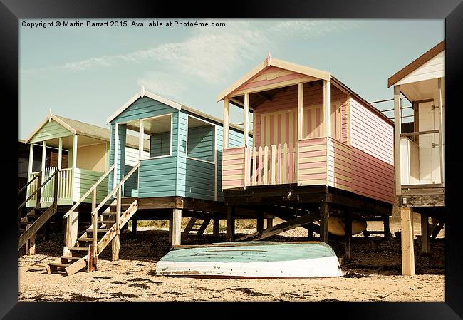 Southend Beach Huts Framed Print by Martin Parratt