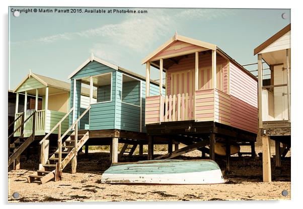 Southend Beach Huts Acrylic by Martin Parratt