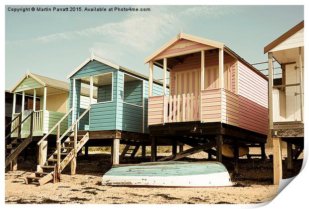 Southend Beach Huts Print by Martin Parratt